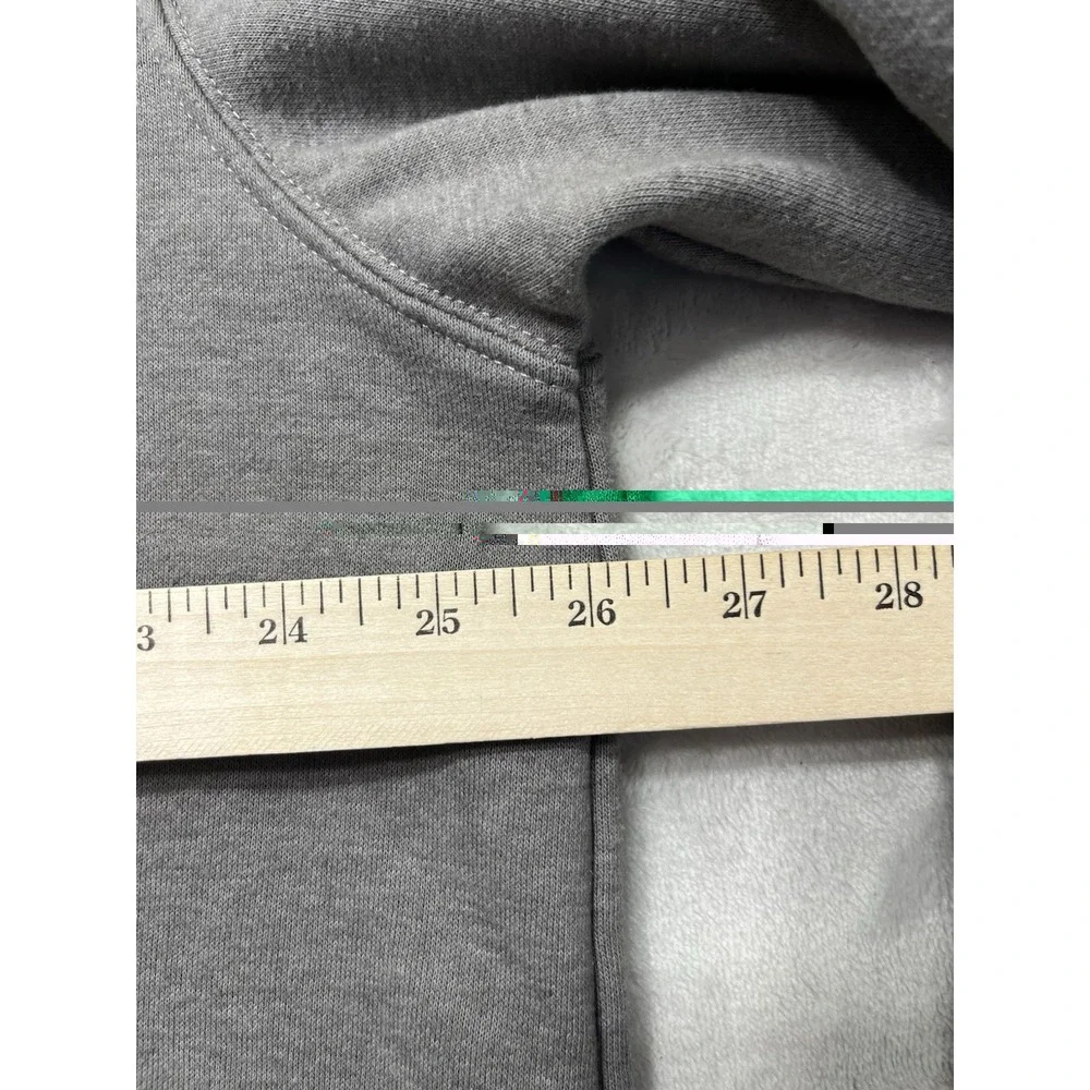 The North Face Throwback Hoodie Men XL Gray Graphic Circular Design Sweatshirt